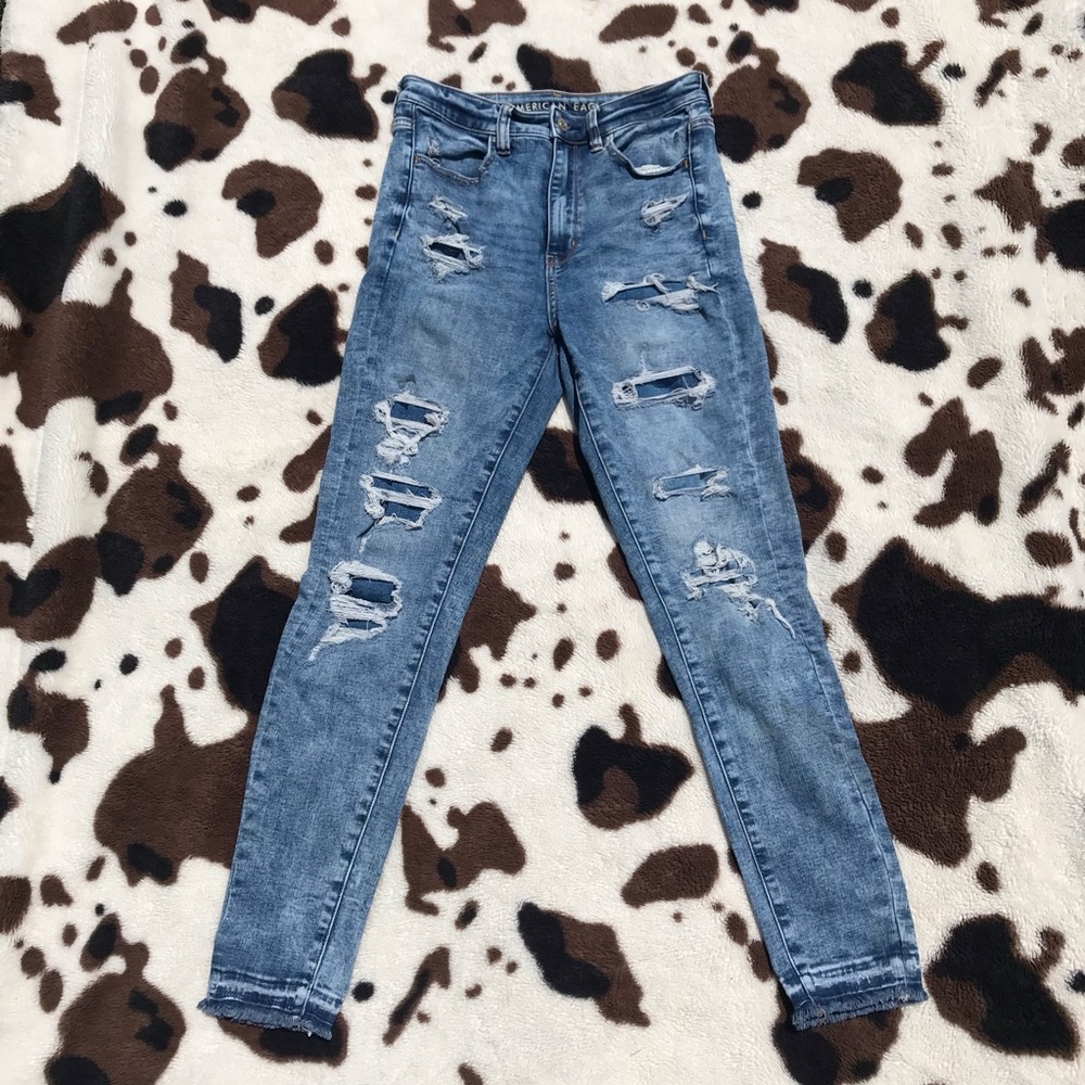 ACID WASH AMERICAN EAGLE SKINNY JEANS